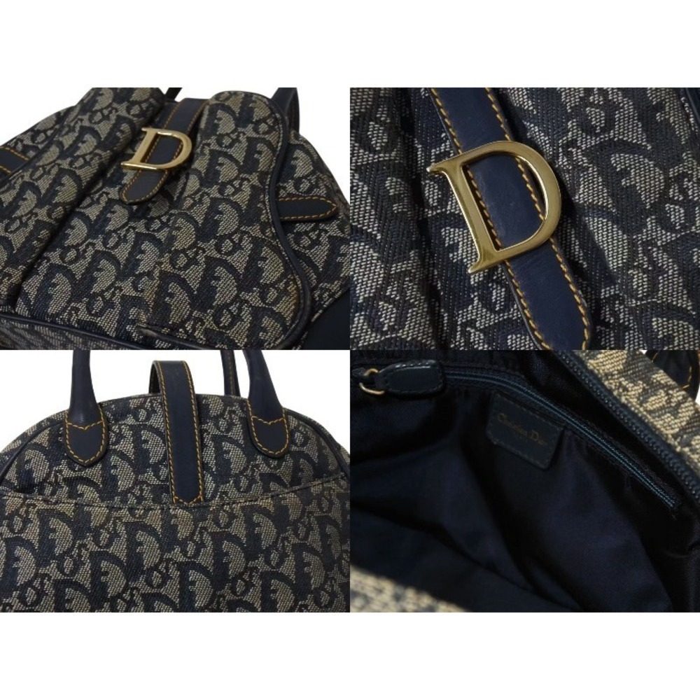 Christian Dior Double Saddle Bag Trotter Navy Blue - Picture 9 of 10
